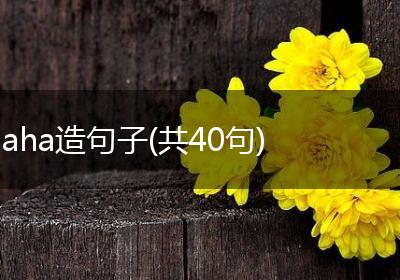 aha造句子(共40句)