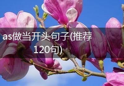 as做当开头句子(推荐120句)