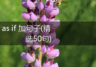 as if 加句子(精选50句)
