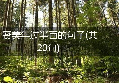 赞美年过半百的句子(共20句)