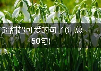 超甜超可爱的句子(汇总50句)