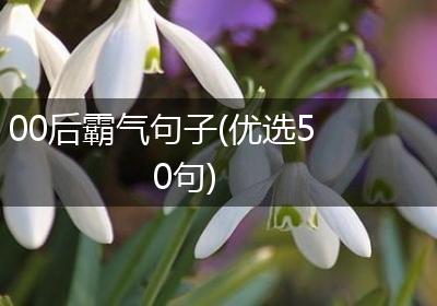 00后霸气句子(优选50句)