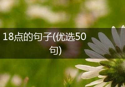 18点的句子(优选50句)