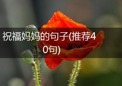 祝福妈妈的句子(推荐40句)