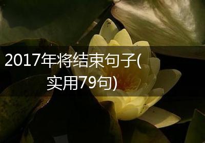 2017年将结束句子(实用79句)