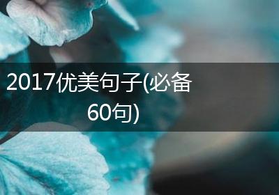 2017优美句子(必备60句)