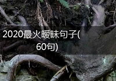 2020最火暧昧句子(60句)