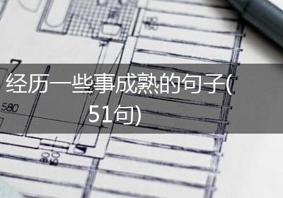 经历一些事成熟的句子(51句)