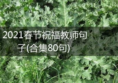 2021春节祝福教师句子(合集80句)