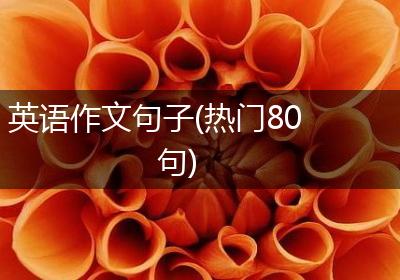 英语作文句子(热门80句)