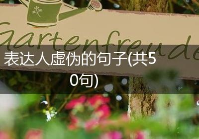 表达人虚伪的句子(共50句)