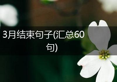 3月结束句子(汇总60句)