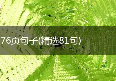 76页句子(精选81句)