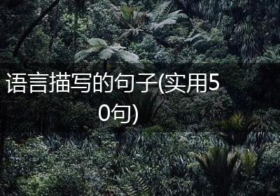 语言描写的句子(实用50句)