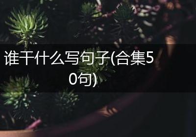 谁干什么写句子(合集50句)