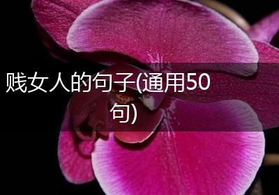 贱女人的句子(通用50句)