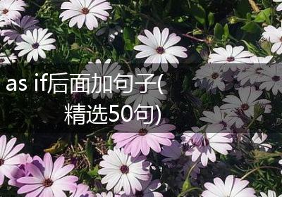 as if后面加句子(精选50句)