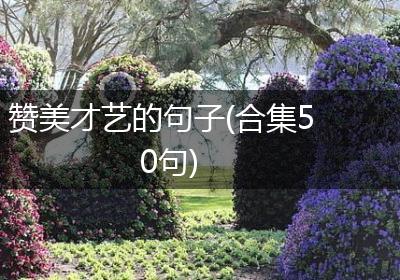 赞美才艺的句子(合集50句)