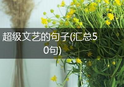 超级文艺的句子(汇总50句)