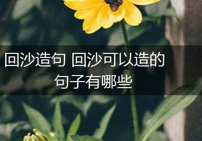 回沙造句 回沙可以造的句子有哪些