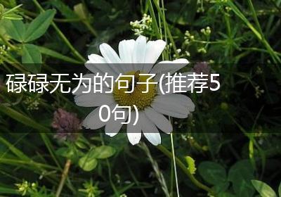 碌碌无为的句子(推荐50句)