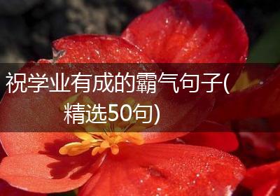 祝学业有成的霸气句子(精选50句)