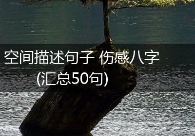 空间描述句子 伤感八字(汇总50句)