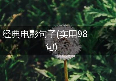 经典电影句子(实用98句)
