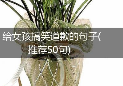 给女孩搞笑道歉的句子(推荐50句)