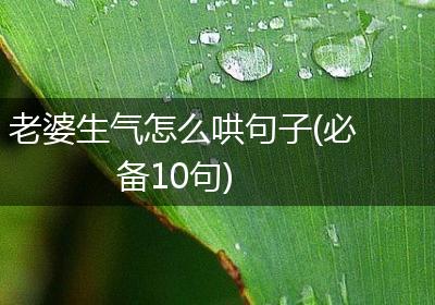 老婆生气怎么哄句子(必备10句)
