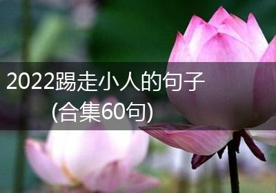 2022踢走小人的句子(合集60句)