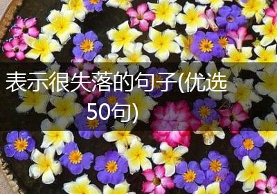 表示很失落的句子(优选50句)