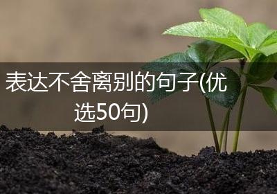 表达不舍离别的句子(优选50句)
