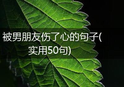 被男朋友伤了心的句子(实用50句)