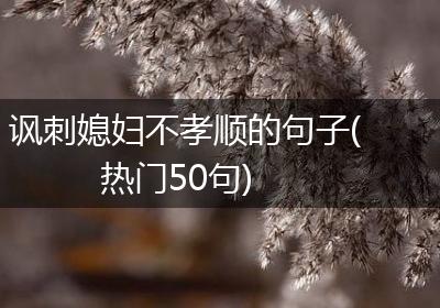讽刺媳妇不孝顺的句子(热门50句)