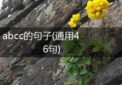 abcc的句子(通用46句)
