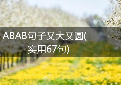 ABAB句子又大又圆(实用67句)