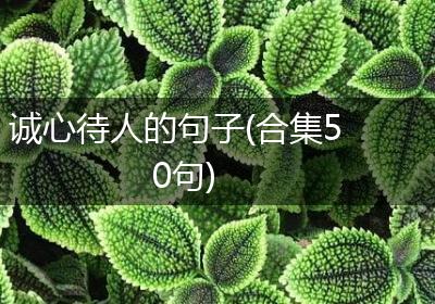 诚心待人的句子(合集50句)