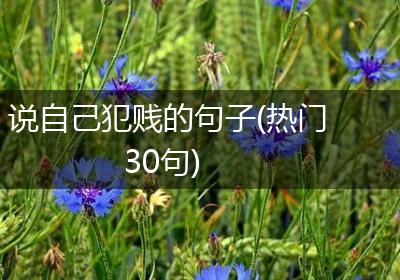 说自己犯贱的句子(热门30句)