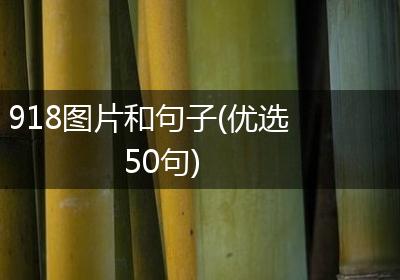 918图片和句子(优选50句)