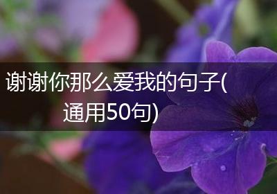 谢谢你那么爱我的句子(通用50句)