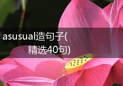 asusual造句子(精选40句)