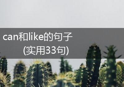 can和like的句子(实用33句)