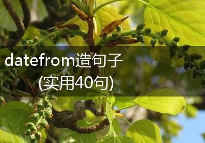 datefrom造句子(实用40句)