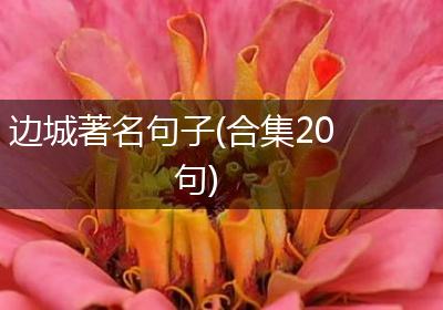 边城著名句子(合集20句)