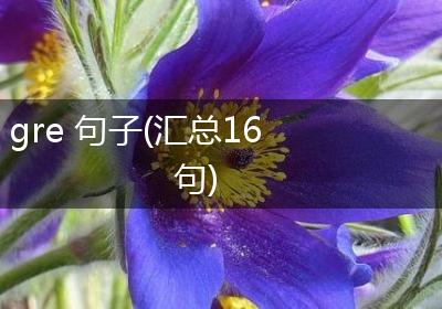 gre 句子(汇总16句)