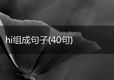 hi组成句子(40句)
