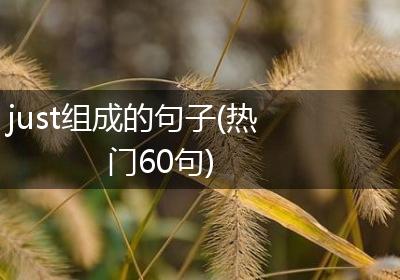 just组成的句子(热门60句)