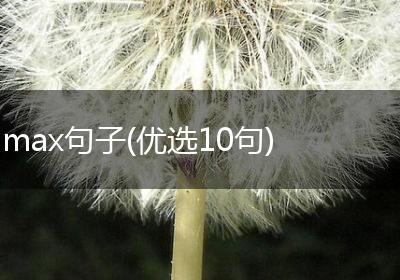 max句子(优选10句)