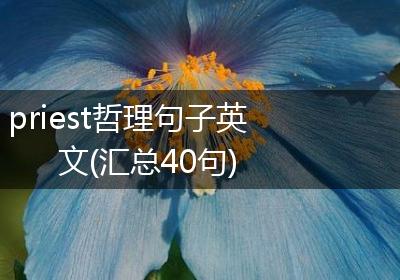 priest哲理句子英文(汇总40句)